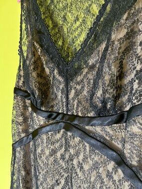 Vintage Y2K Express Black Lace Dress